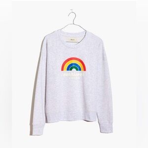 Madewell Sun-kissed Beach Club graphic Mainstay Sweatshirt size medium rainbow